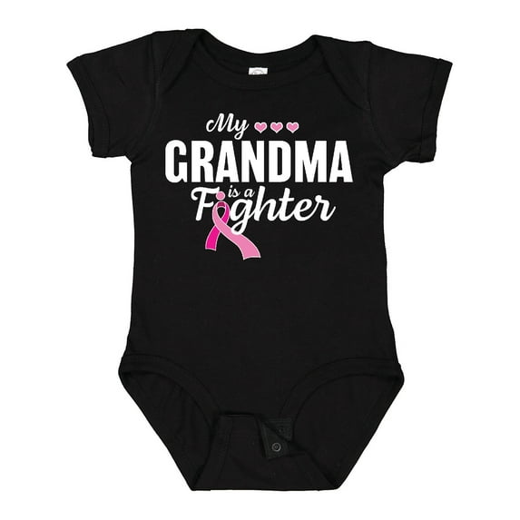 Inktastic Breast Cancer Awareness My Grandma is a Fighter Boys or Girls Baby Bodysuit