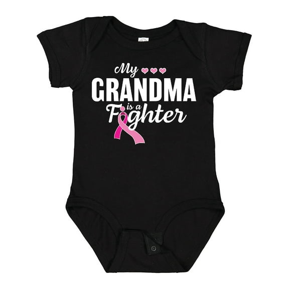Inktastic Breast Cancer Awareness My Grandma is a Fighter Boys or Girls Baby Bodysuit