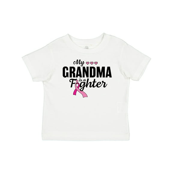 Inktastic Breast Cancer Awareness My Grandma is a Fighter Boys or Girls Baby T-Shirt