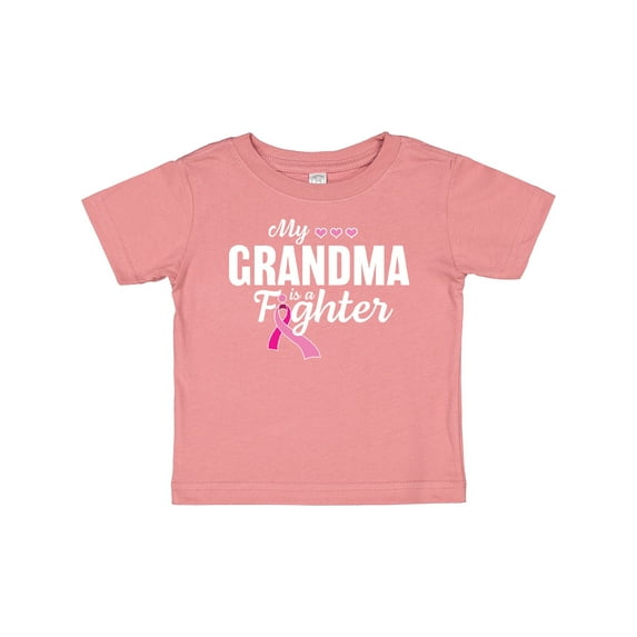 Inktastic Breast Cancer Awareness My Grandma is a Fighter Boys or Girls Baby T-Shirt