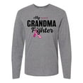 thumbnail image 1 of Inktastic Breast Cancer Awareness My Grandma is a Fighter Long Sleeve T-Shirt, 1 of 5