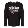 thumbnail image 1 of Inktastic Breast Cancer Awareness My Grandma is a Fighter Long Sleeve T-Shirt, 1 of 5