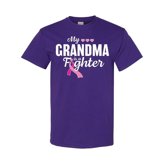 Inktastic Breast Cancer Awareness My Grandma is a Fighter T-Shirt