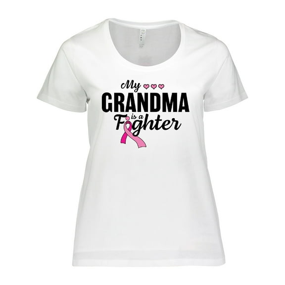 Inktastic Breast Cancer Awareness My Grandma is a Fighter Women's Plus Size T-Shirt