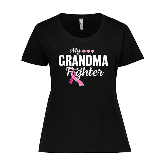 Inktastic Breast Cancer Awareness My Grandma is a Fighter Women's Plus Size T-Shirt