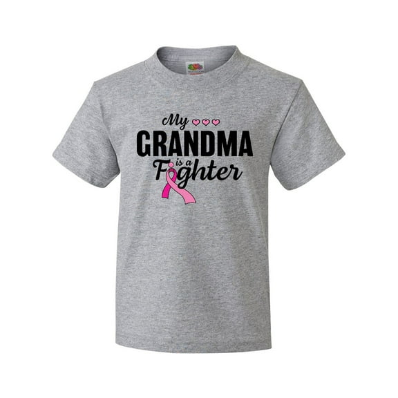 Inktastic Breast Cancer Awareness My Grandma is a Fighter Youth T-Shirt