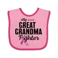 thumbnail image 1 of Inktastic Breast Cancer Awareness My Great Grandma is a Fighter Boys or Girls Baby Bib, 1 of 4