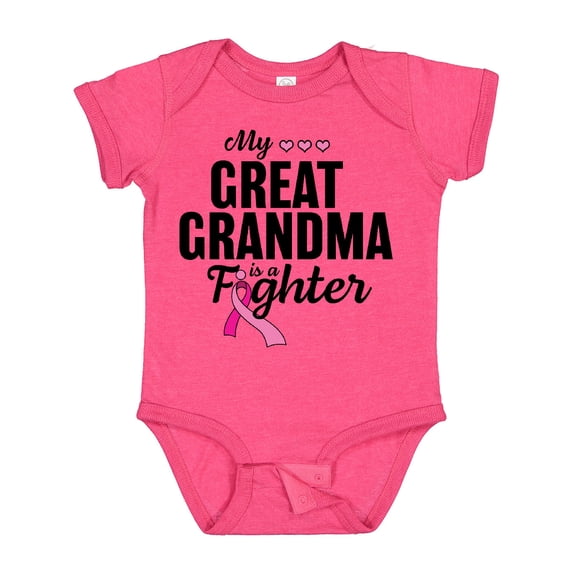 Inktastic Breast Cancer Awareness My Great Grandma is a Fighter Boys or Girls Baby Bodysuit