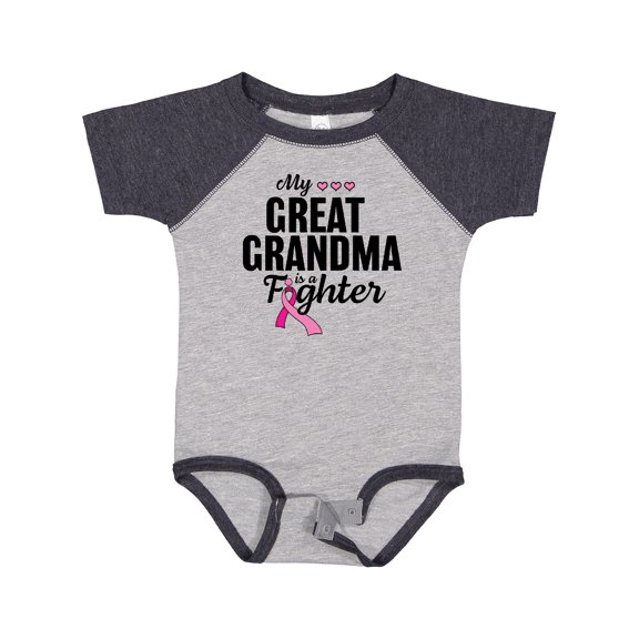 Inktastic Breast Cancer Awareness My Great Grandma is a Fighter Boys or Girls Baby Bodysuit