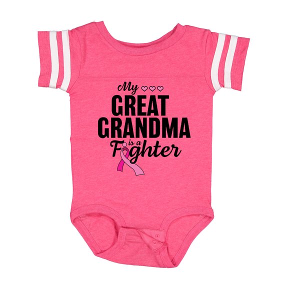 Inktastic Breast Cancer Awareness My Great Grandma is a Fighter Boys or Girls Baby Bodysuit