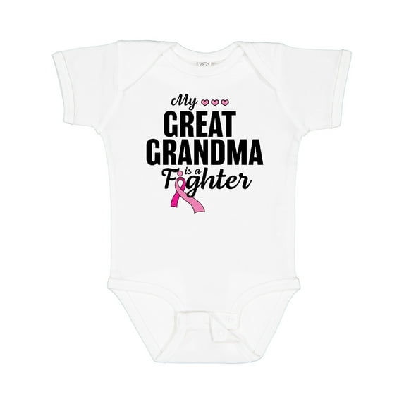Inktastic Breast Cancer Awareness My Great Grandma is a Fighter Boys or Girls Baby Bodysuit