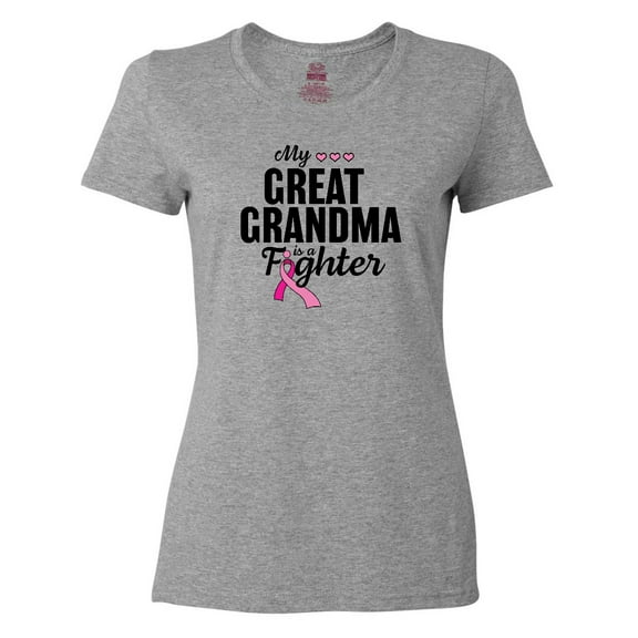 Inktastic Breast Cancer Awareness My Great Grandma is a Fighter Women's T-Shirt