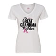 thumbnail image 1 of Inktastic Breast Cancer Awareness My Great Grandma is a Fighter Women's V-Neck T-Shirt, 1 of 5