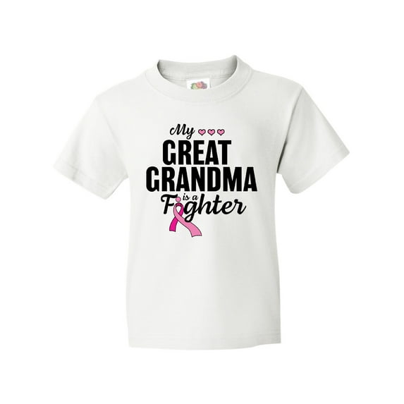 Inktastic Breast Cancer Awareness My Great Grandma is a Fighter Youth T-Shirt