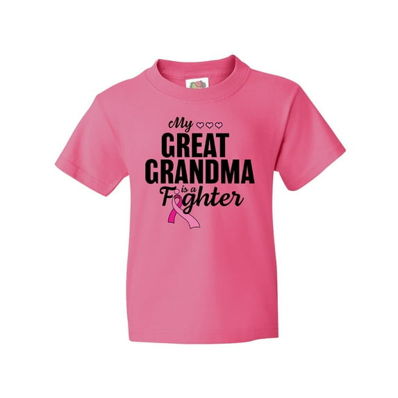 Inktastic Breast Cancer Awareness My Great Grandma is a Fighter Youth T-Shirt
