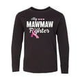 thumbnail image 1 of Inktastic Breast Cancer Awareness My Mawmaw is a Fighter Long Sleeve Youth T-Shirt, 1 of 5