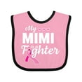 thumbnail image 1 of Inktastic Breast Cancer Awareness My Mimi is a Fighter Boys or Girls Baby Bib, 1 of 4