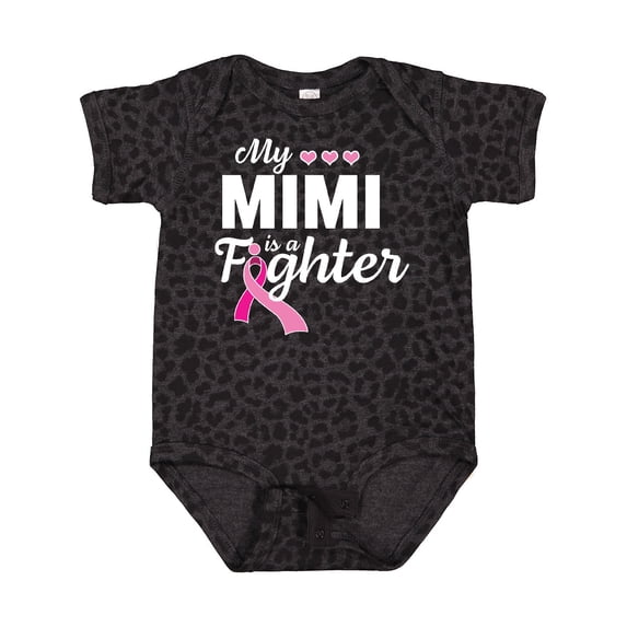 Inktastic Breast Cancer Awareness My Mimi is a Fighter Boys or Girls Baby Bodysuit