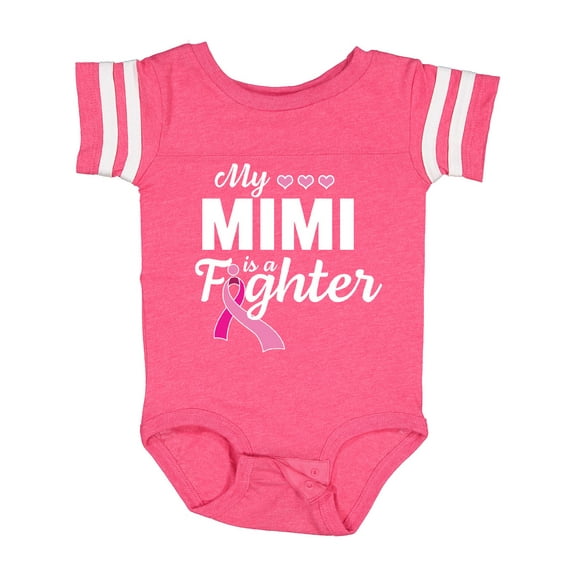 Inktastic Breast Cancer Awareness My Mimi is a Fighter Boys or Girls Baby Bodysuit