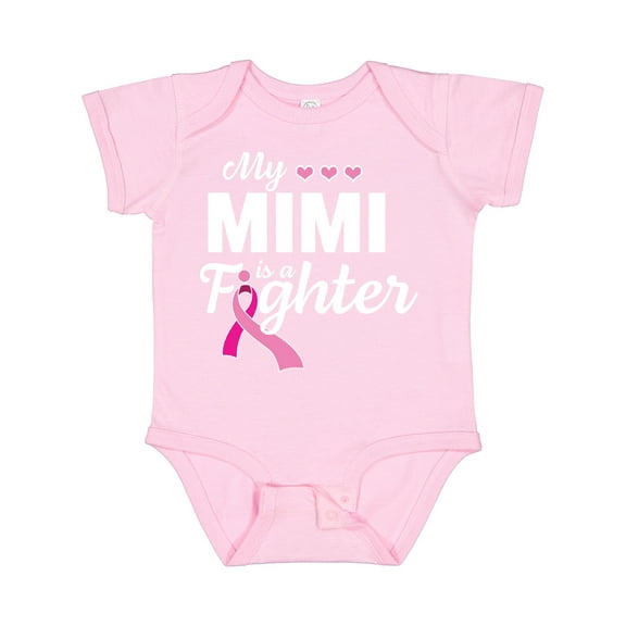 Inktastic Breast Cancer Awareness My Mimi is a Fighter Boys or Girls Baby Bodysuit