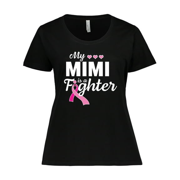 Inktastic Breast Cancer Awareness My Mimi is a Fighter Women's Plus Size T-Shirt
