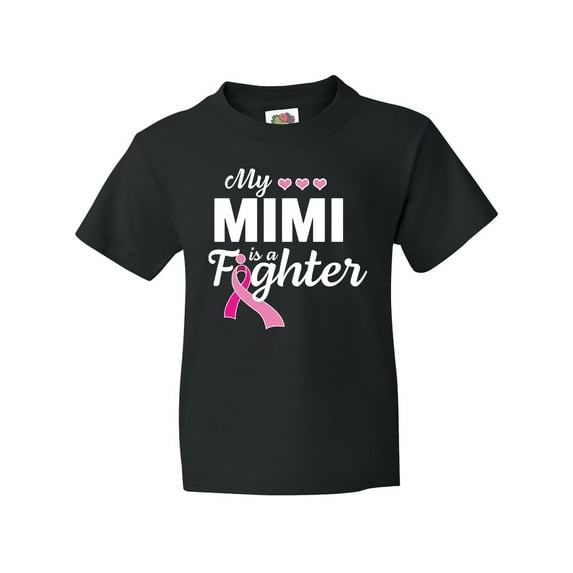 Inktastic Breast Cancer Awareness My Mimi is a Fighter Youth T-Shirt