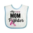 thumbnail image 1 of Inktastic Breast Cancer Awareness My Mom is a Fighter Boys or Girls Baby Bib, 1 of 4