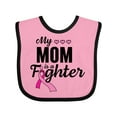 thumbnail image 1 of Inktastic Breast Cancer Awareness My Mom is a Fighter Boys or Girls Baby Bib, 1 of 4