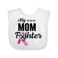 thumbnail image 1 of Inktastic Breast Cancer Awareness My Mom is a Fighter Boys or Girls Baby Bib, 1 of 4