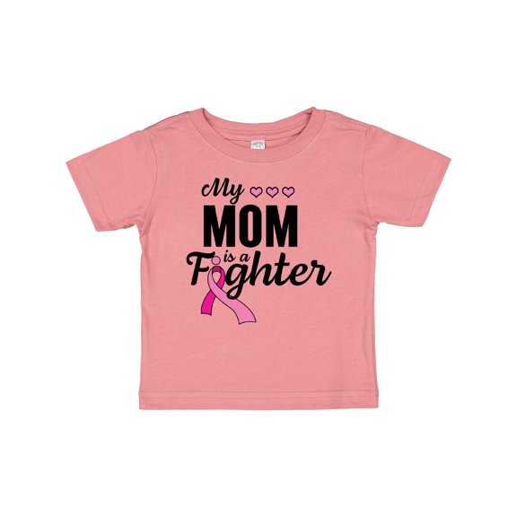 Inktastic Breast Cancer Awareness My Mom is a Fighter Boys or Girls Baby T-Shirt