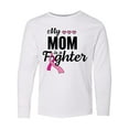 thumbnail image 1 of Inktastic Breast Cancer Awareness My Mom is a Fighter Long Sleeve Youth T-Shirt, 1 of 5