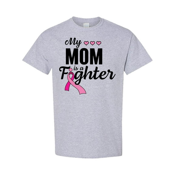 Inktastic Breast Cancer Awareness My Mom is a Fighter T-Shirt
