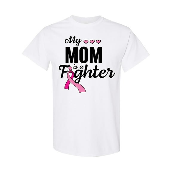 Inktastic Breast Cancer Awareness My Mom is a Fighter T-Shirt
