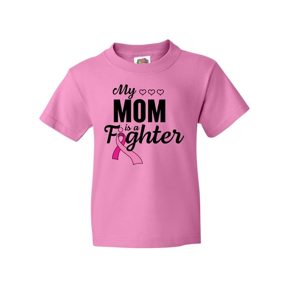 Inktastic Breast Cancer Awareness My Mom is a Fighter Youth T-Shirt