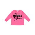 thumbnail image 1 of Inktastic Breast Cancer Awareness My Momma is a Fighter Boys or Girls Long Sleeve Toddler T-Shirt, 1 of 5
