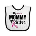 thumbnail image 1 of Inktastic Breast Cancer Awareness My Mommy is a Fighter Boys or Girls Baby Bib, 1 of 4