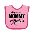 thumbnail image 1 of Inktastic Breast Cancer Awareness My Mommy is a Fighter Boys or Girls Baby Bib, 1 of 4