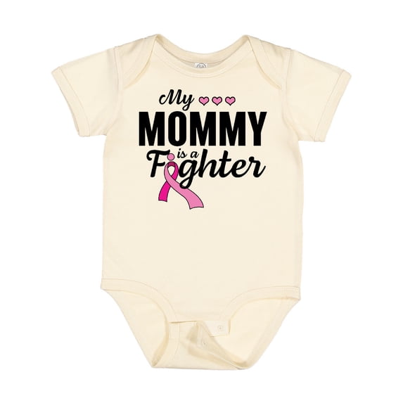 Inktastic Breast Cancer Awareness My Mommy is a Fighter Boys or Girls Baby Bodysuit