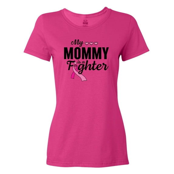 Inktastic Breast Cancer Awareness My Mommy is a Fighter Women's T-Shirt