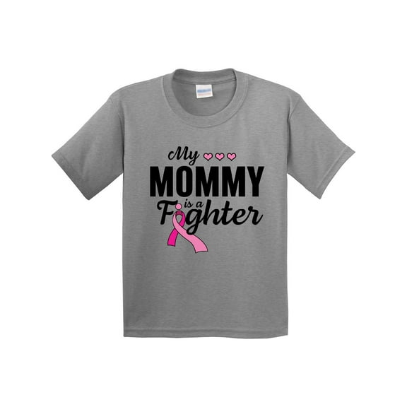 Inktastic Breast Cancer Awareness My Mommy is a Fighter Youth T-Shirt