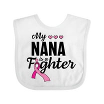 Inktastic Breast Cancer Awareness My Nana is a Fighter Boys or Girls Baby Bib