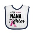thumbnail image 1 of Inktastic Breast Cancer Awareness My Nana is a Fighter Boys or Girls Baby Bib, 1 of 4