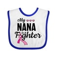 thumbnail image 1 of Inktastic Breast Cancer Awareness My Nana is a Fighter Boys or Girls Baby Bib, 1 of 4