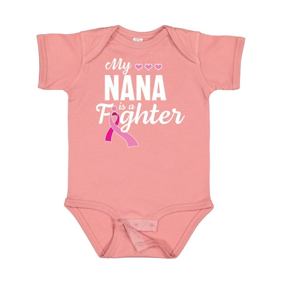 Inktastic Breast Cancer Awareness My Nana is a Fighter Boys or Girls Baby Bodysuit