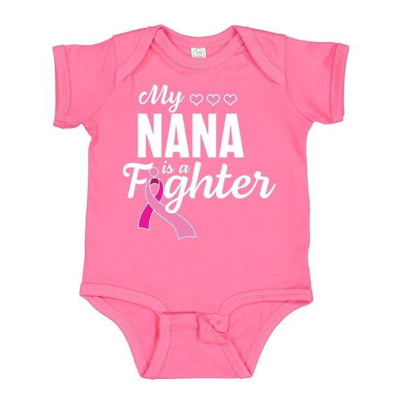 Inktastic Breast Cancer Awareness My Nana is a Fighter Boys or Girls Baby Bodysuit