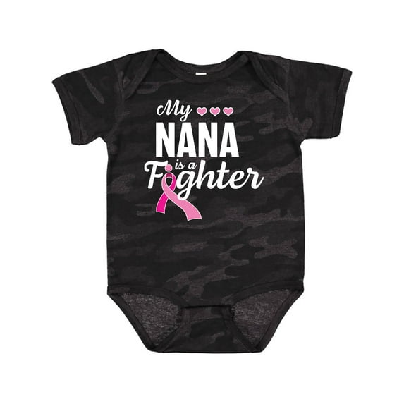 Inktastic Breast Cancer Awareness My Nana is a Fighter Boys or Girls Baby Bodysuit