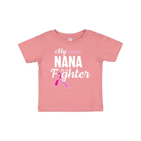 Inktastic Breast Cancer Awareness My Nana is a Fighter Boys or Girls Baby T-Shirt