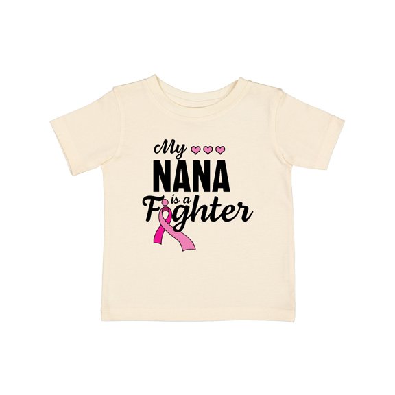 Inktastic Breast Cancer Awareness My Nana is a Fighter Boys or Girls Baby T-Shirt