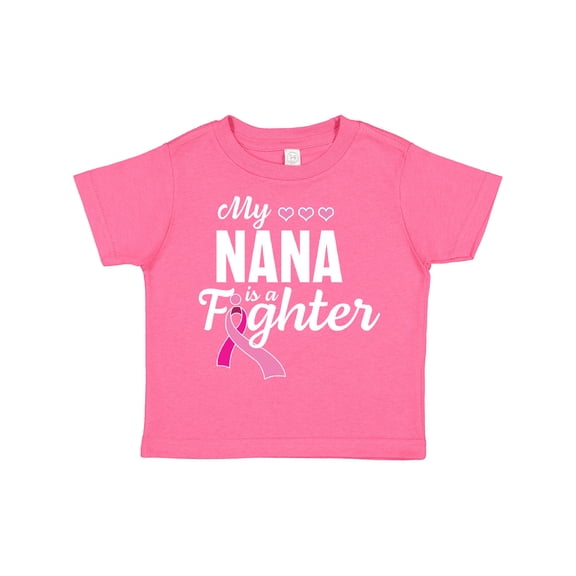 Inktastic Breast Cancer Awareness My Nana is a Fighter Boys or Girls Toddler T-Shirt