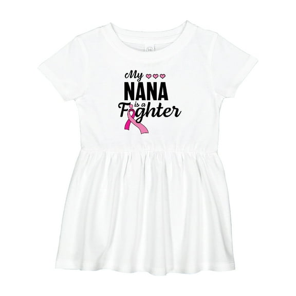 Inktastic Breast Cancer Awareness My Nana is a Fighter Girls Baby Dress